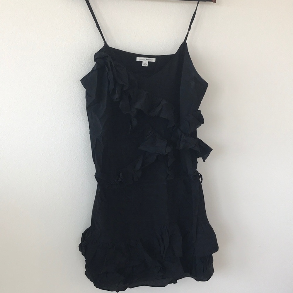 Banana Republic Black Dress with Ruffles
